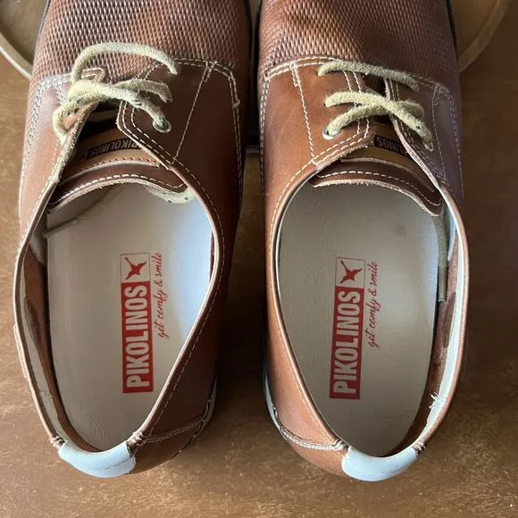 Mens Pikolinos Jucar Perforated Brandy Oxford Shoes Sneakers EU 42 US 8.5
