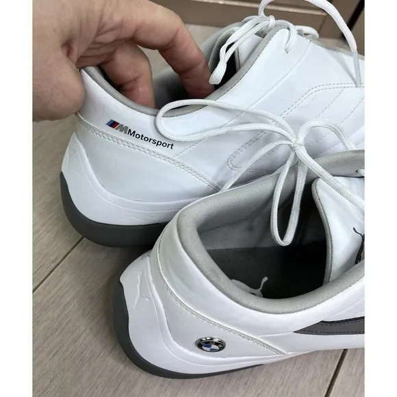 Mens Puma BMW Motorsport Kart Cat III men white sneakers 10.5 eu 44