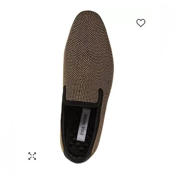Men’s Steve Madden Mezmoryze Beaded Smoking Slipper Loafer, 11.5, New with box