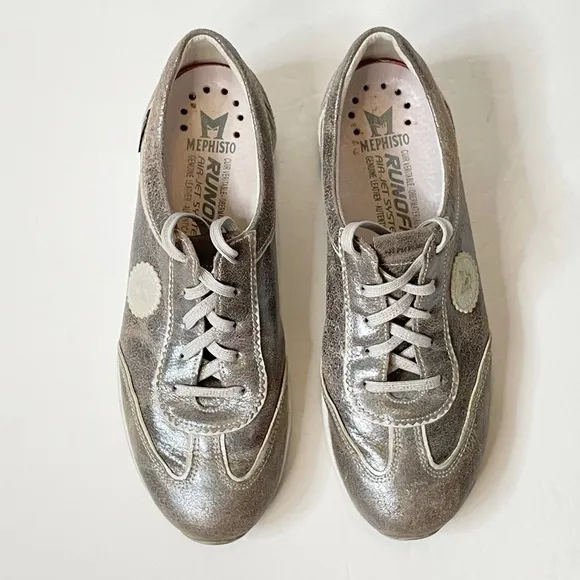 Mephisto Yael metallic comfort sneakers 7.5