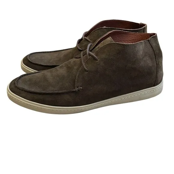 Mercanti Fiorentini RELAX Suede Leather High Top Oxford Shoe Men 12 Brown Brazil