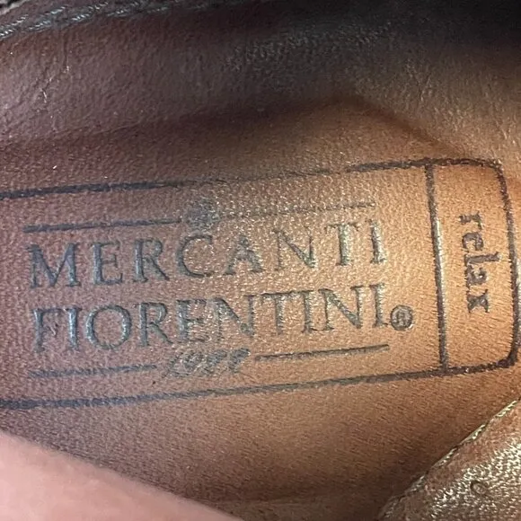 Mercanti Fiorentini RELAX Suede Leather High Top Oxford Shoe Men 12 Brown Brazil