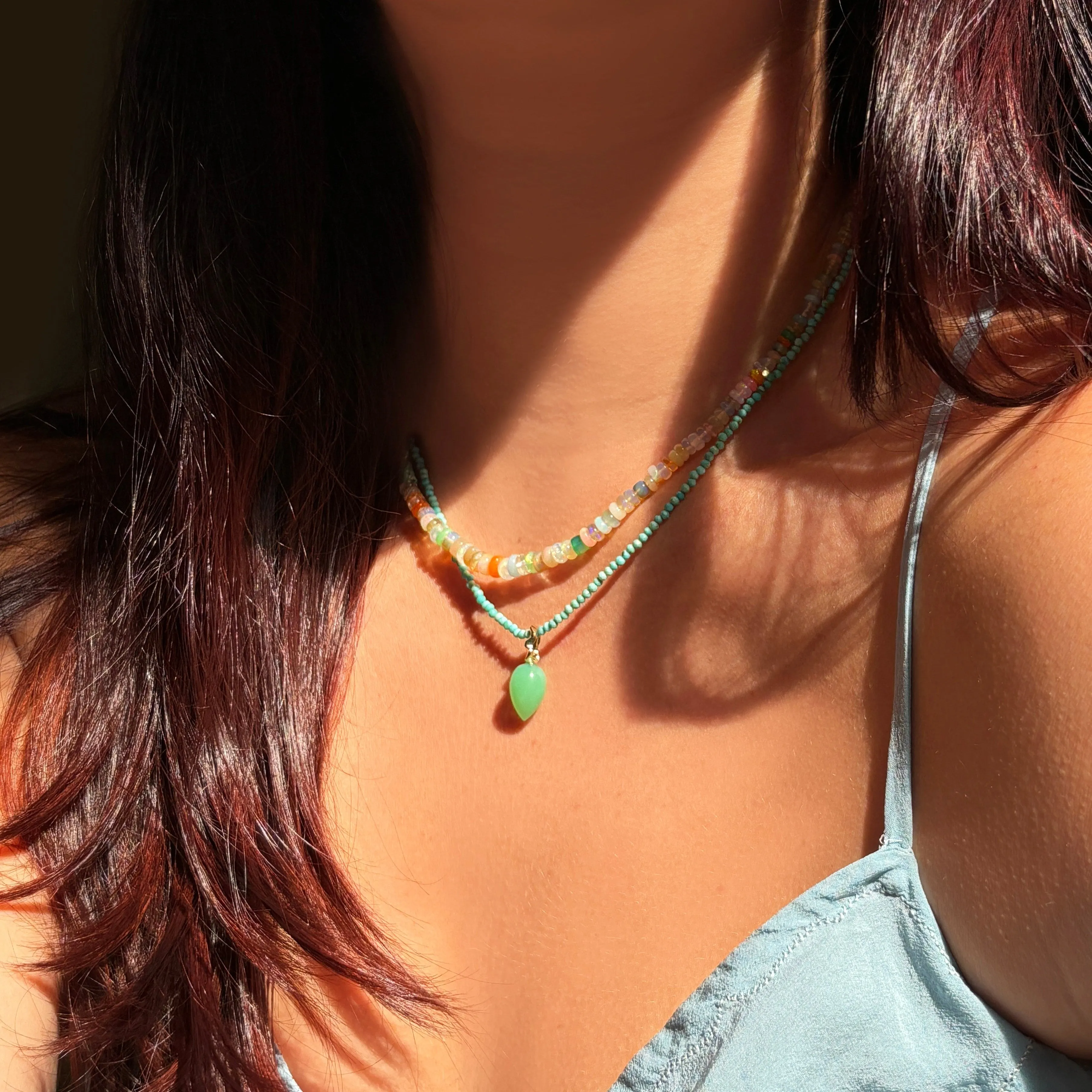 Mermaid Disco Opal Necklace