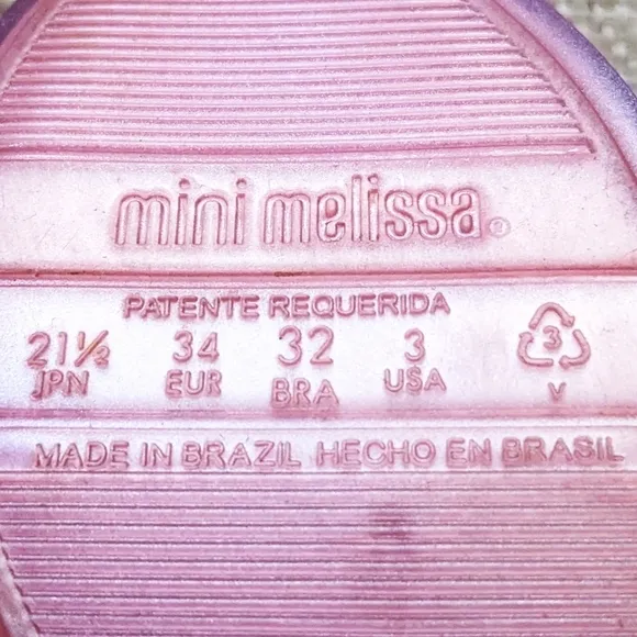 Mini Melissa X Barbie Ultragirl Collab Ballerinas / Flats in Pearly Pink Girls 3