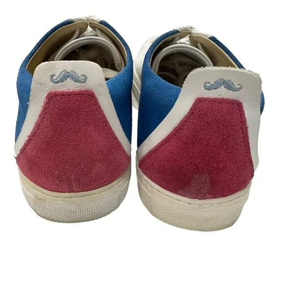 M.Mustache Low-top Trainers Sneakers Blue pink white retro shoes women’s 7