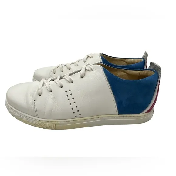 M.Mustache Low-top Trainers Sneakers Blue pink white retro shoes women’s 7