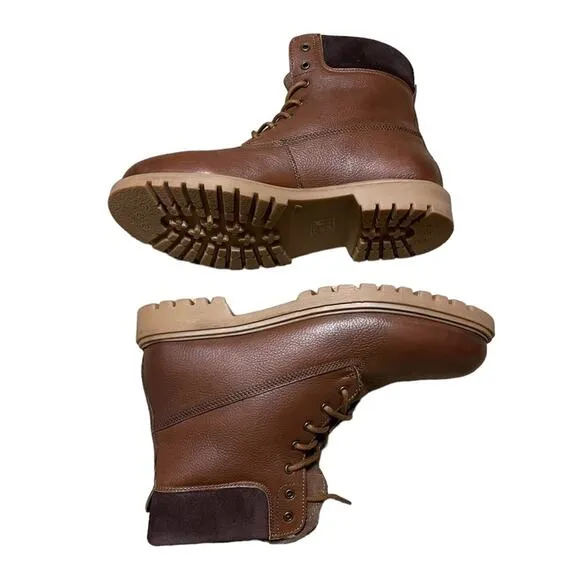 Modern Fiction Men's Casual Leather Cognac Brown Non Slip Boot Size 11 NEW