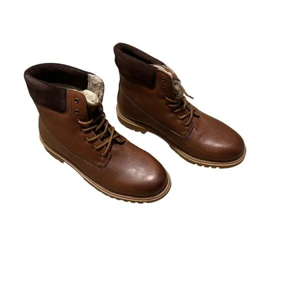 Modern Fiction Men's Casual Leather Cognac Brown Non Slip Boot Size 11 NEW