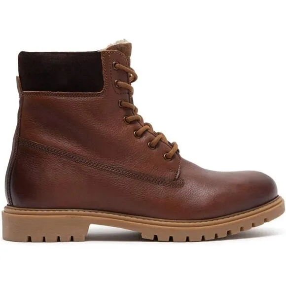 Modern Fiction Men's Casual Leather Cognac Brown Non Slip Boot Size 11 NEW