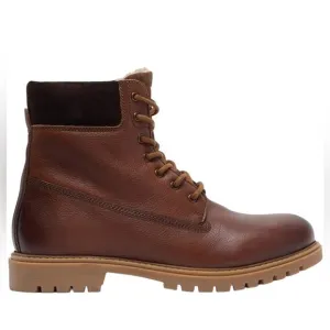 Modern Fiction Men's Casual Leather Cognac Brown Non Slip Boot Size 11 NEW