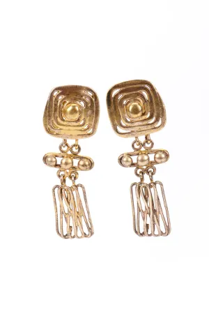 Modernist Sterling Wire Earrings