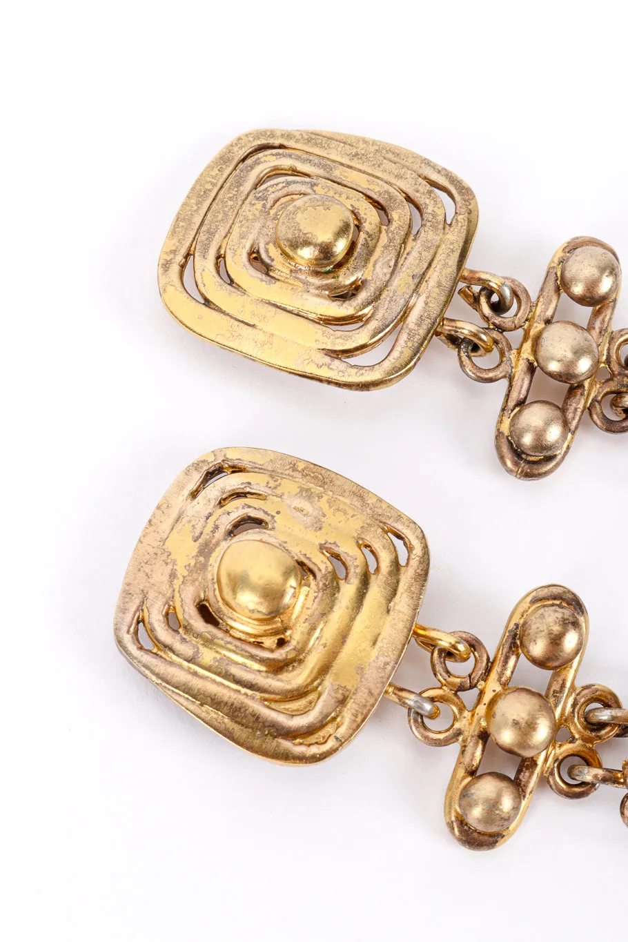 Modernist Sterling Wire Earrings