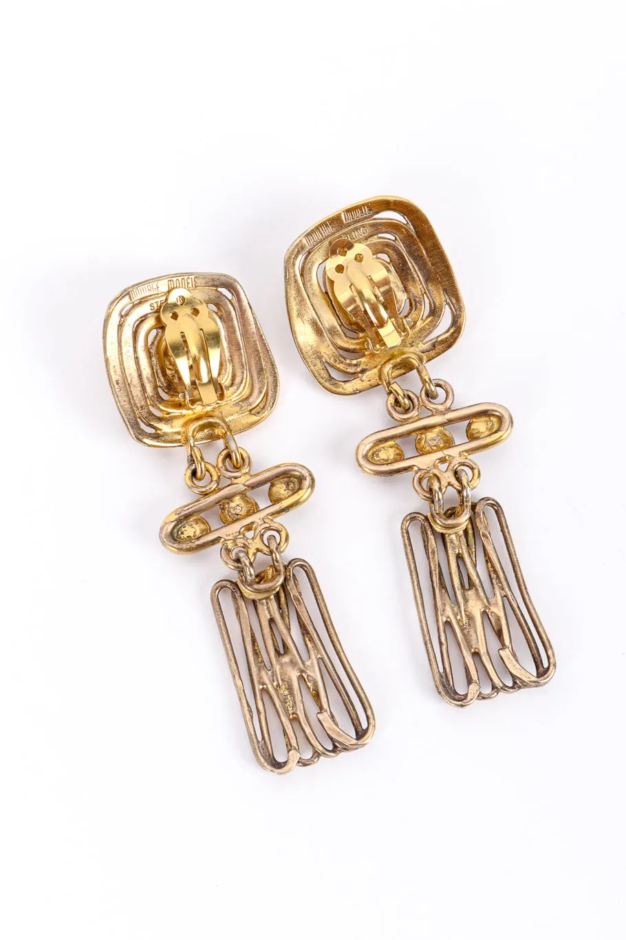 Modernist Sterling Wire Earrings