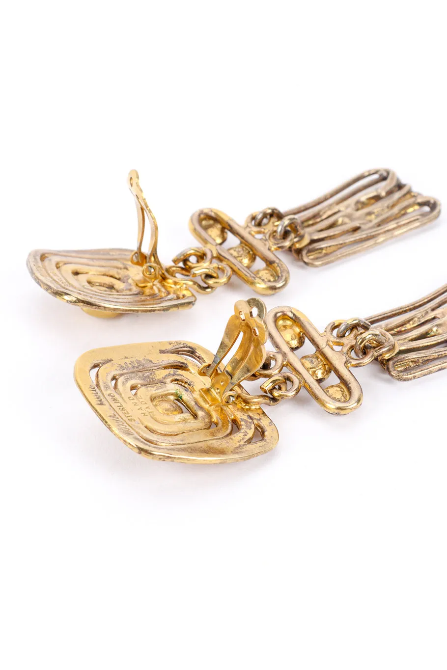 Modernist Sterling Wire Earrings
