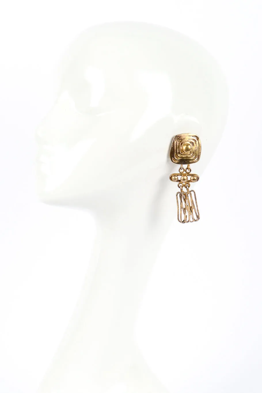Modernist Sterling Wire Earrings
