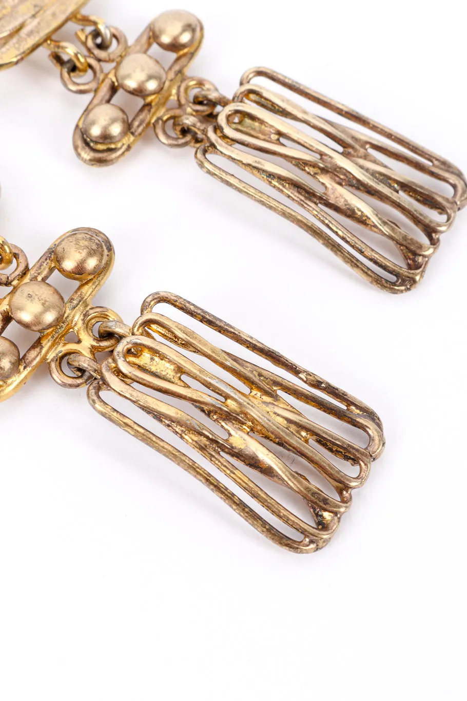 Modernist Sterling Wire Earrings