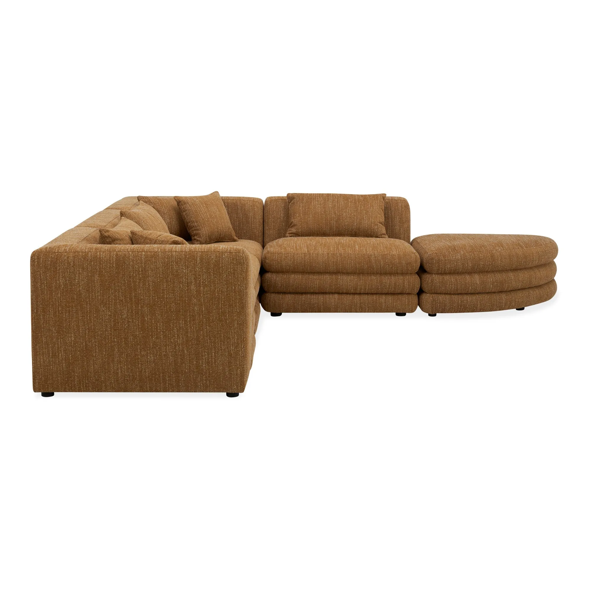 Moe's Home Collection Lowtide Alcove Amber Glow Modular Sectional