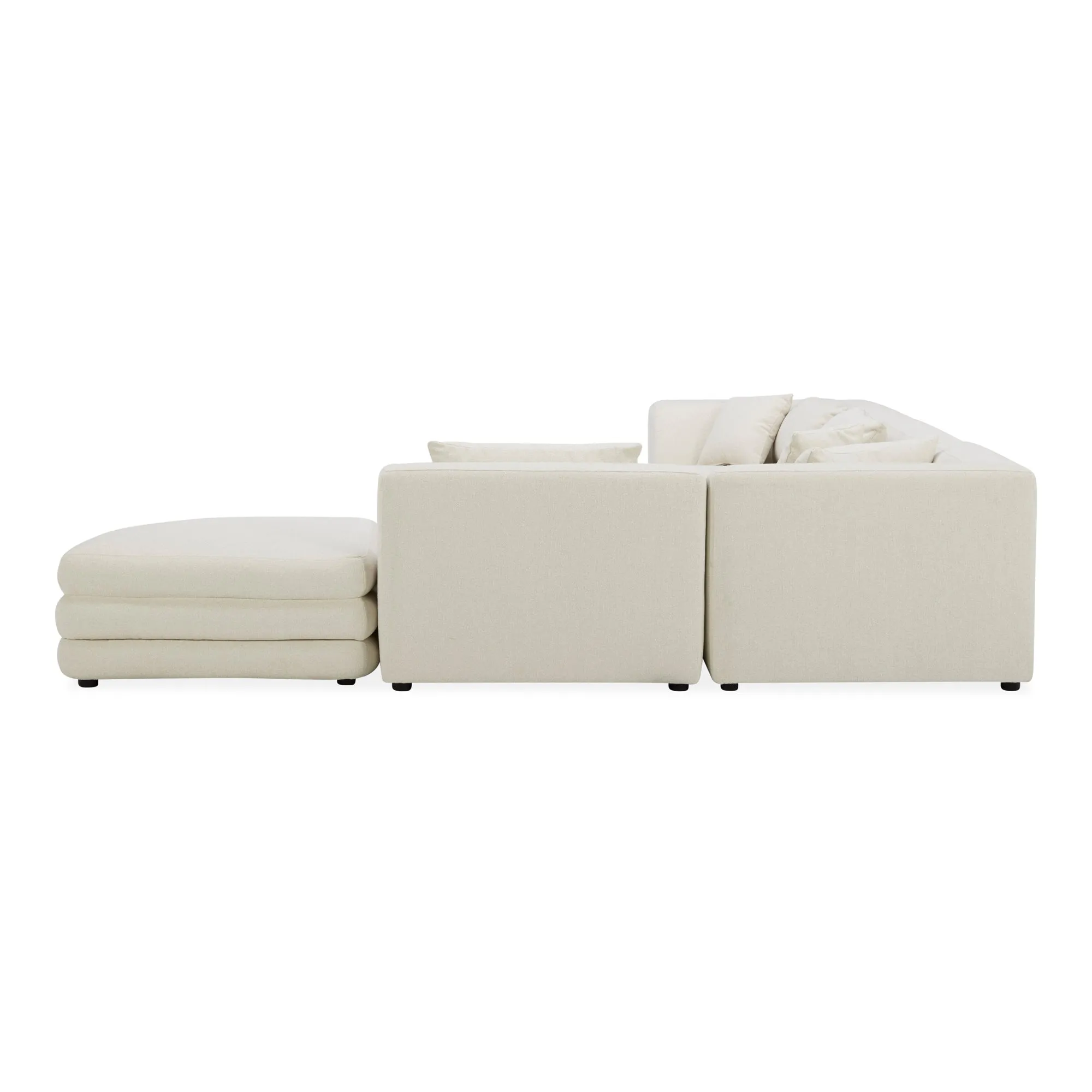 Moe's Home Collection Lowtide Alcove Warm White Modular Sectional