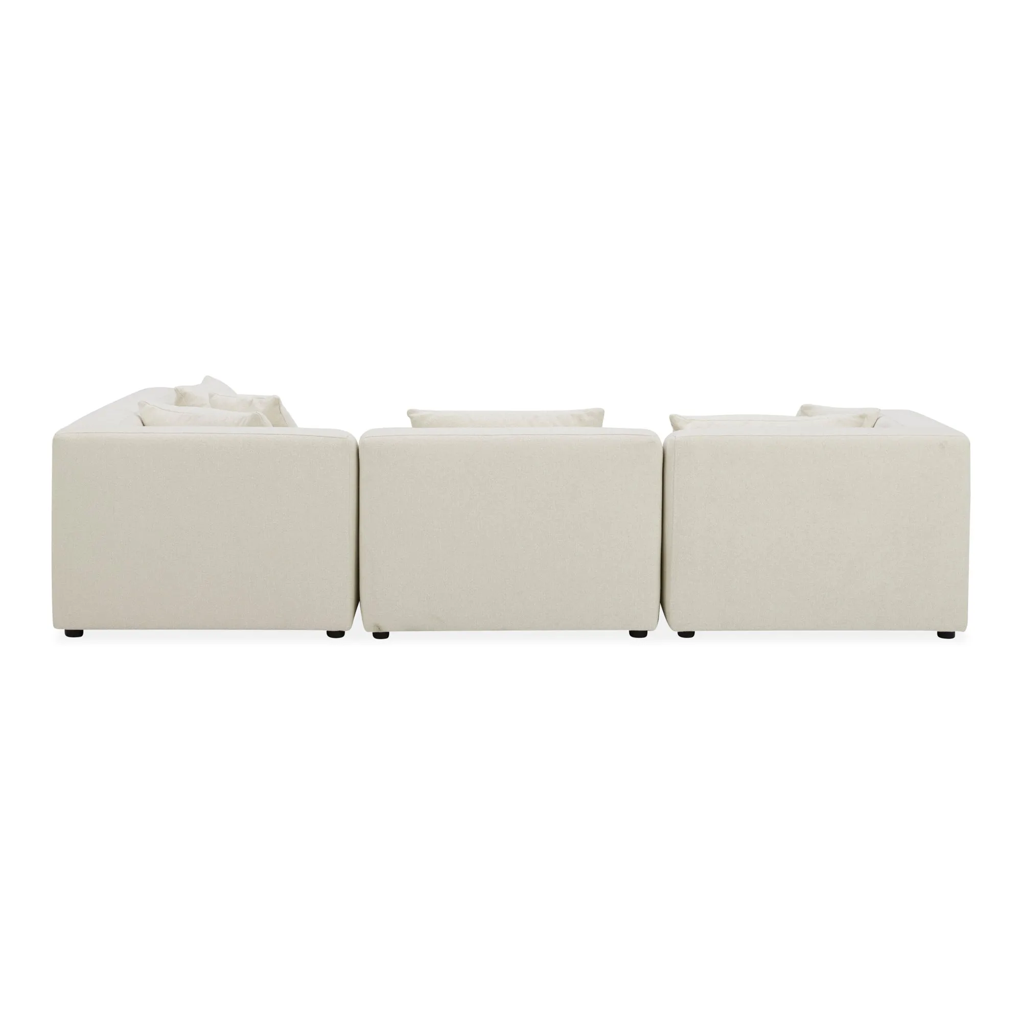 Moe's Home Collection Lowtide Alcove Warm White Modular Sectional