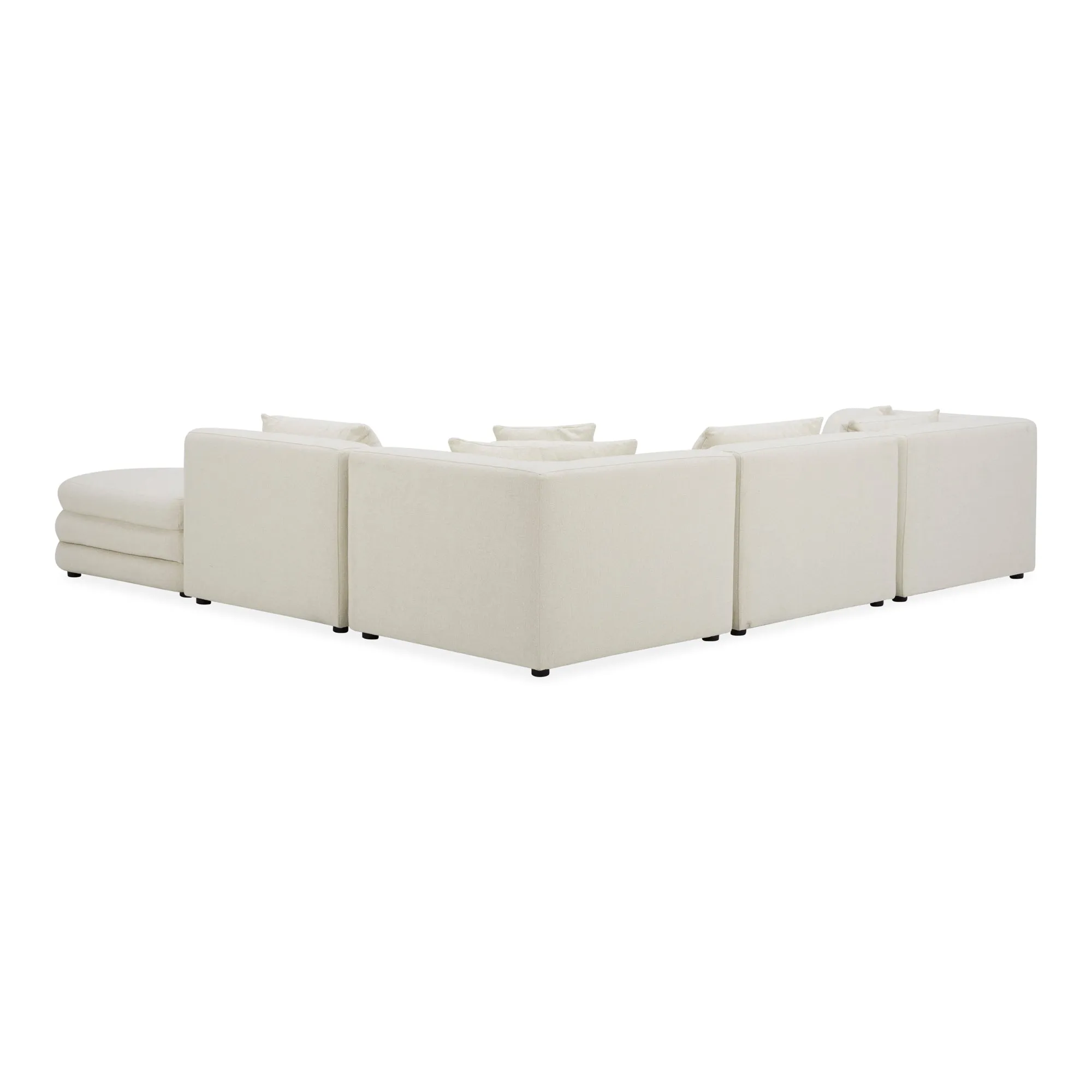 Moe's Home Collection Lowtide Alcove Warm White Modular Sectional