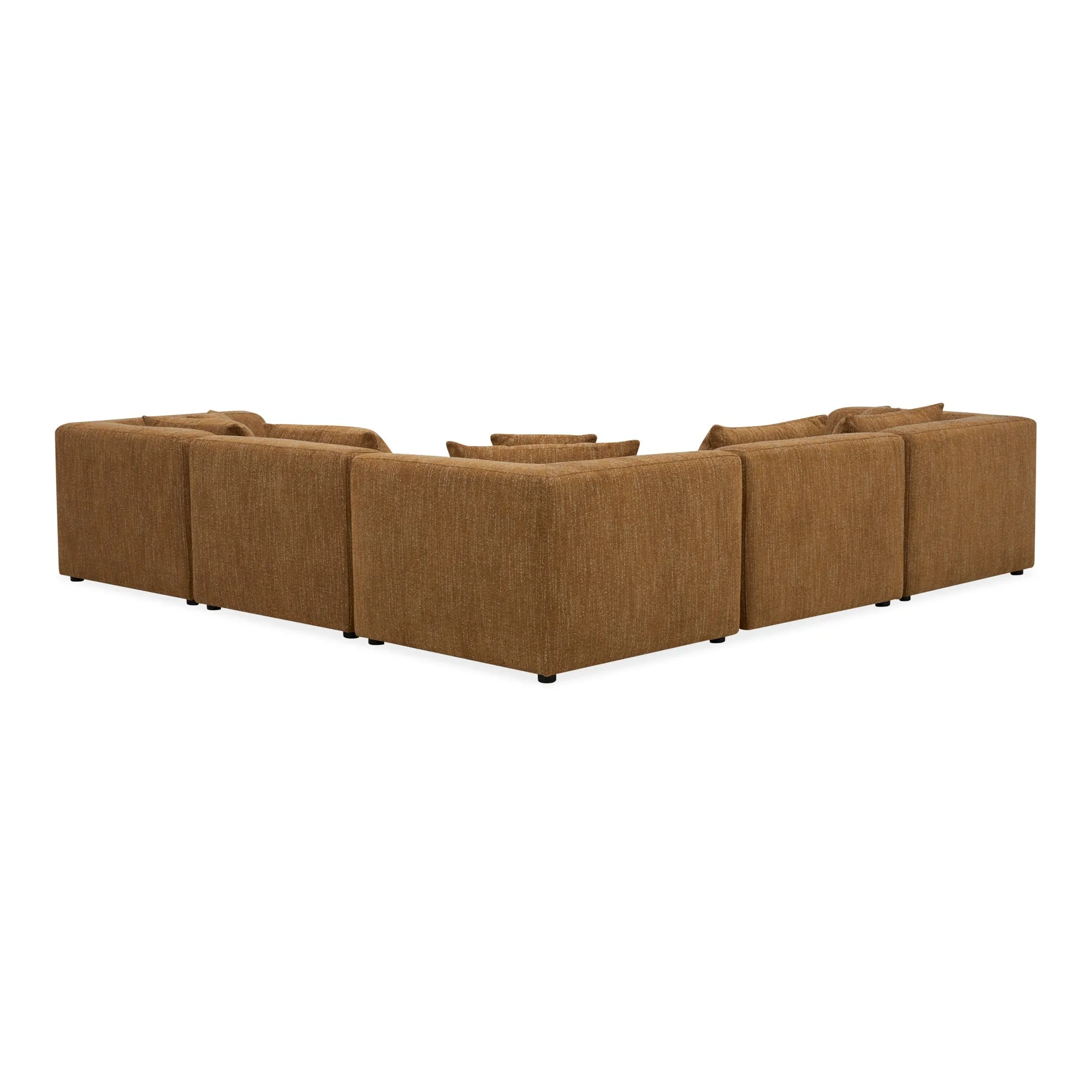 Moe's Home Collection Lowtide Classic Amber Glow L-Shaped Modular Sectional