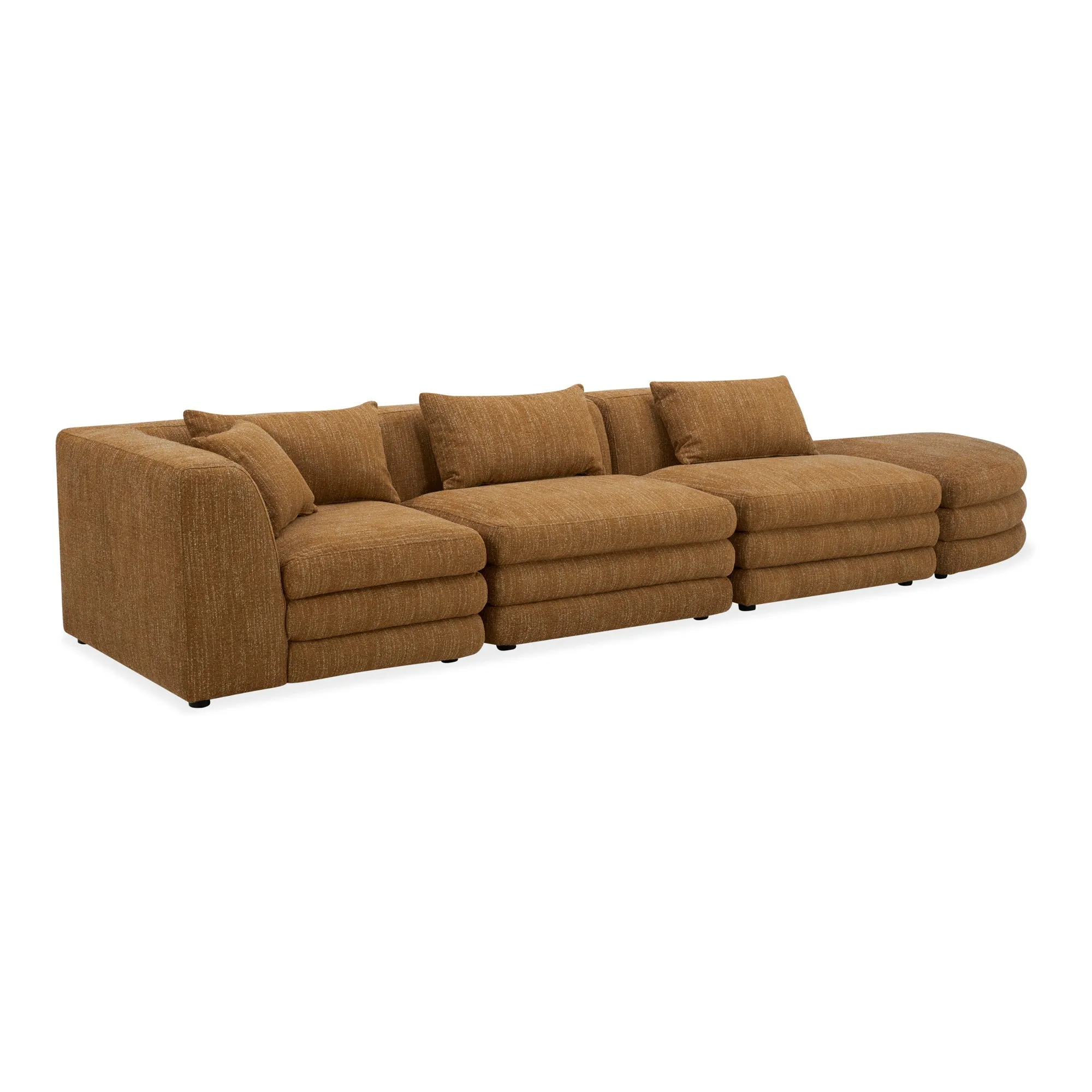 Moe's Home Collection Lowtide Linear Amber Glow Modular Sectional
