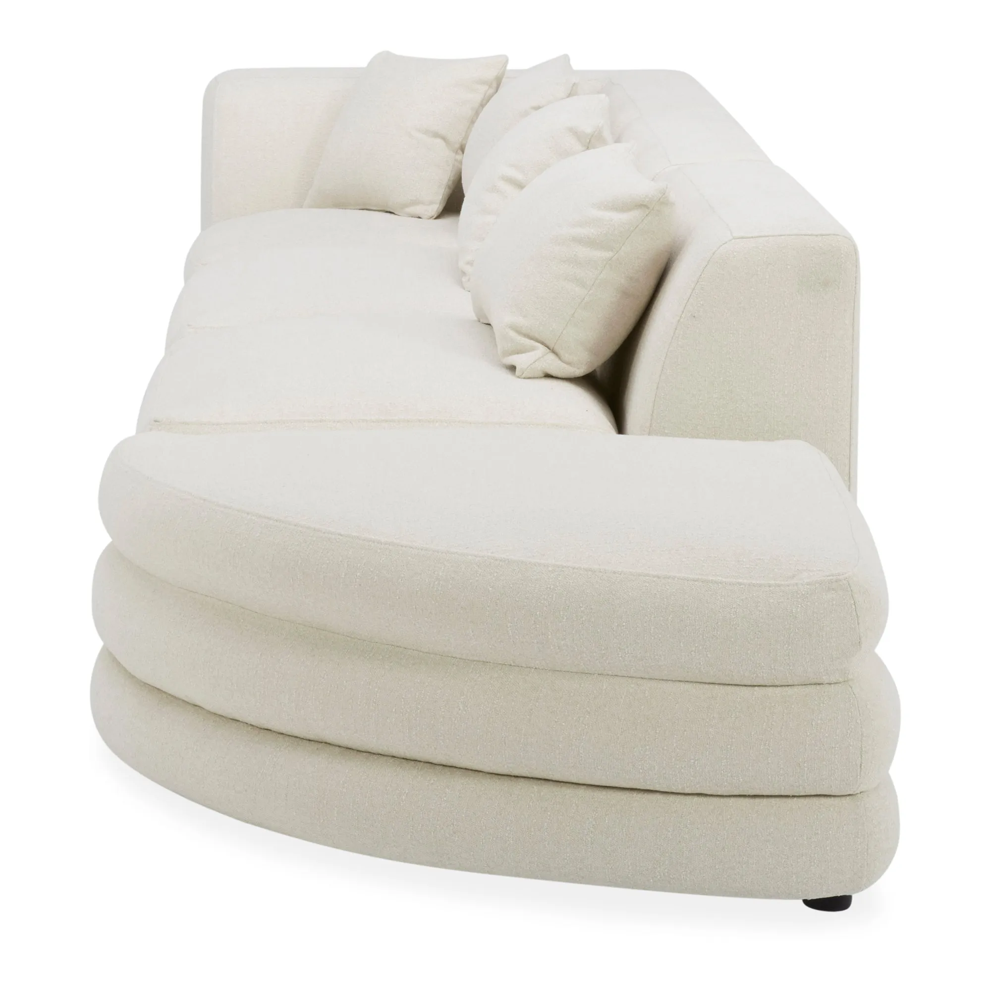 Moe's Home Collection Lowtide Linear Warm White Modular Sectional