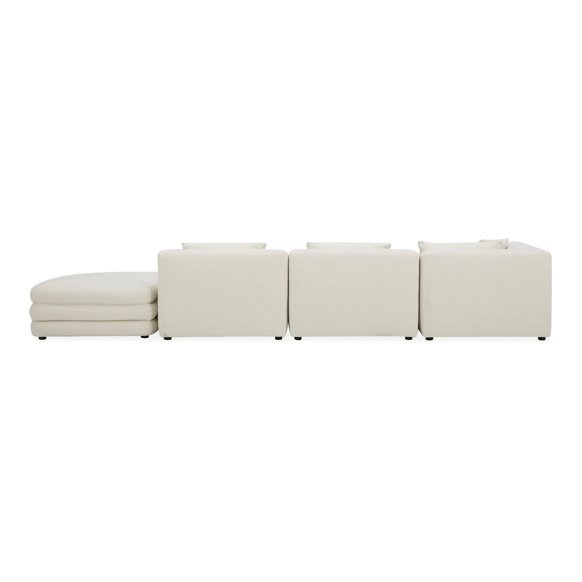 Moe's Home Collection Lowtide Linear Warm White Modular Sectional