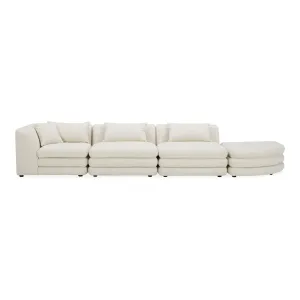 Moe's Home Collection Lowtide Linear Warm White Modular Sectional
