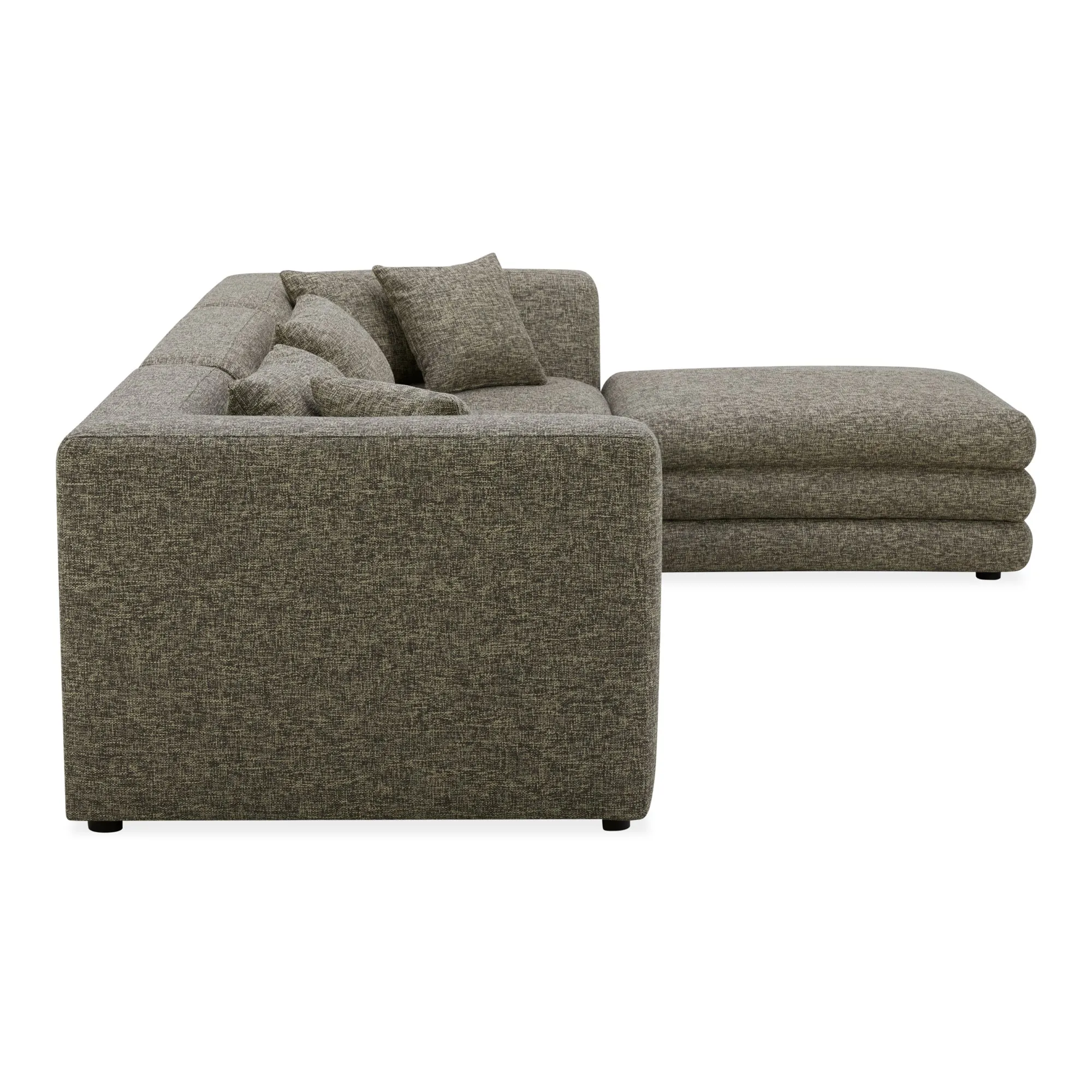 Moe's Home Collection Lowtide Lounge Stone Tweed Modular Sectional