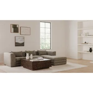 Moe's Home Collection Lowtide Lounge Stone Tweed Modular Sectional