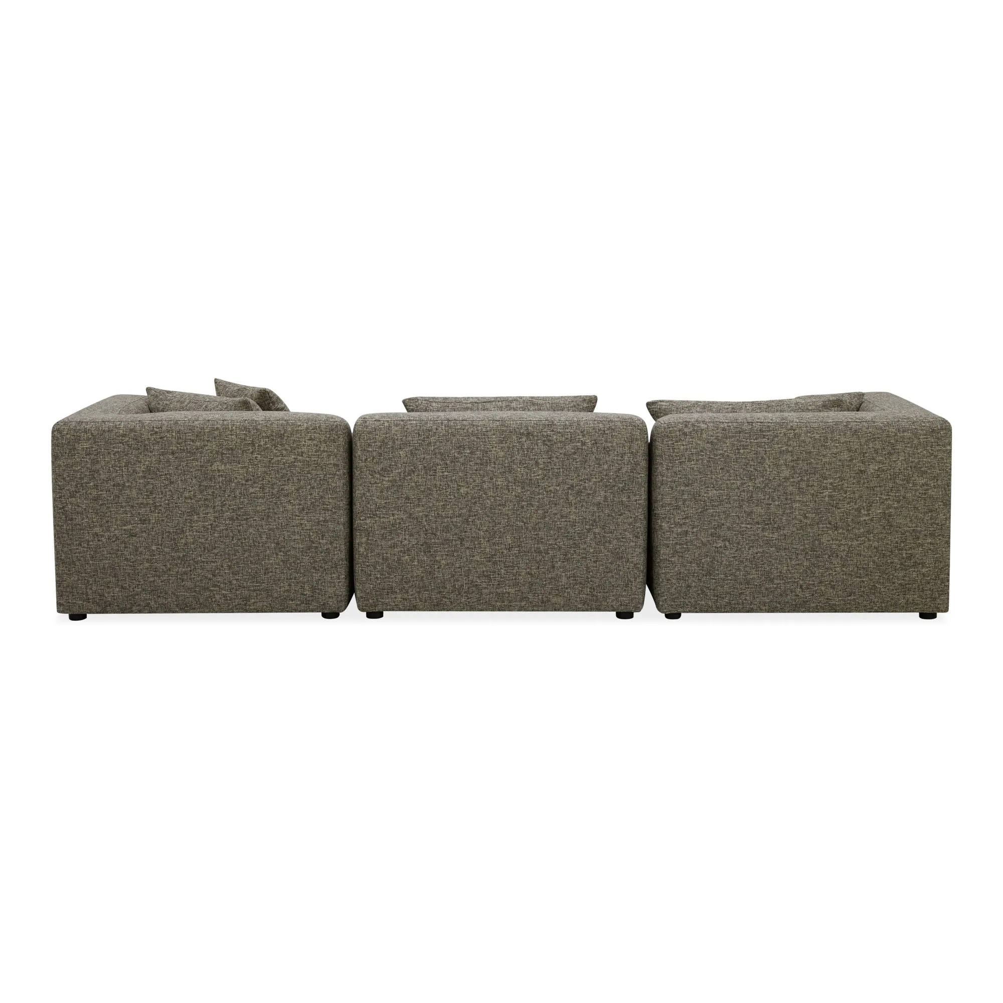 Moe's Home Collection Lowtide Lounge Stone Tweed Modular Sectional