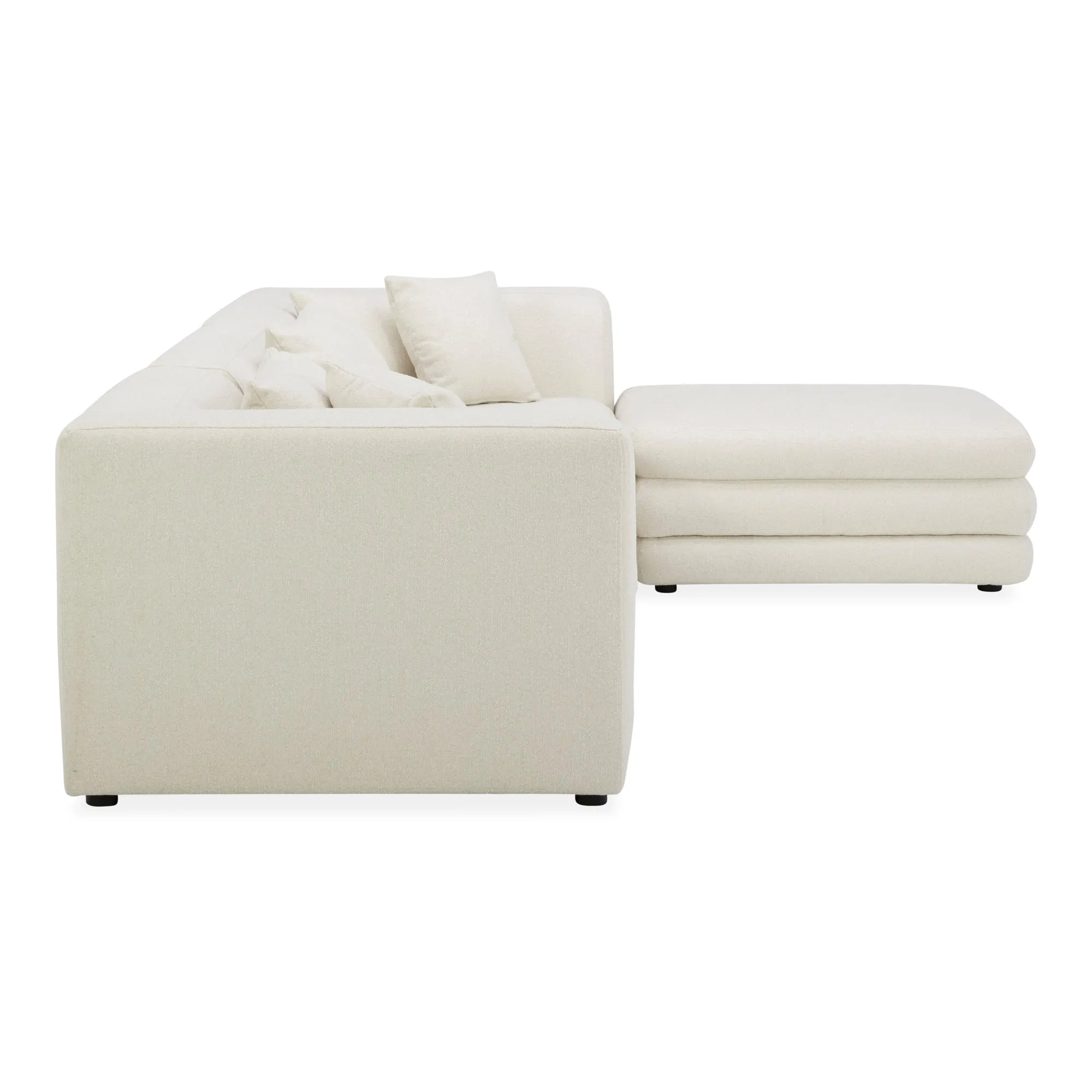 Moe's Home Collection Lowtide Lounge Warm White Modular Sectional