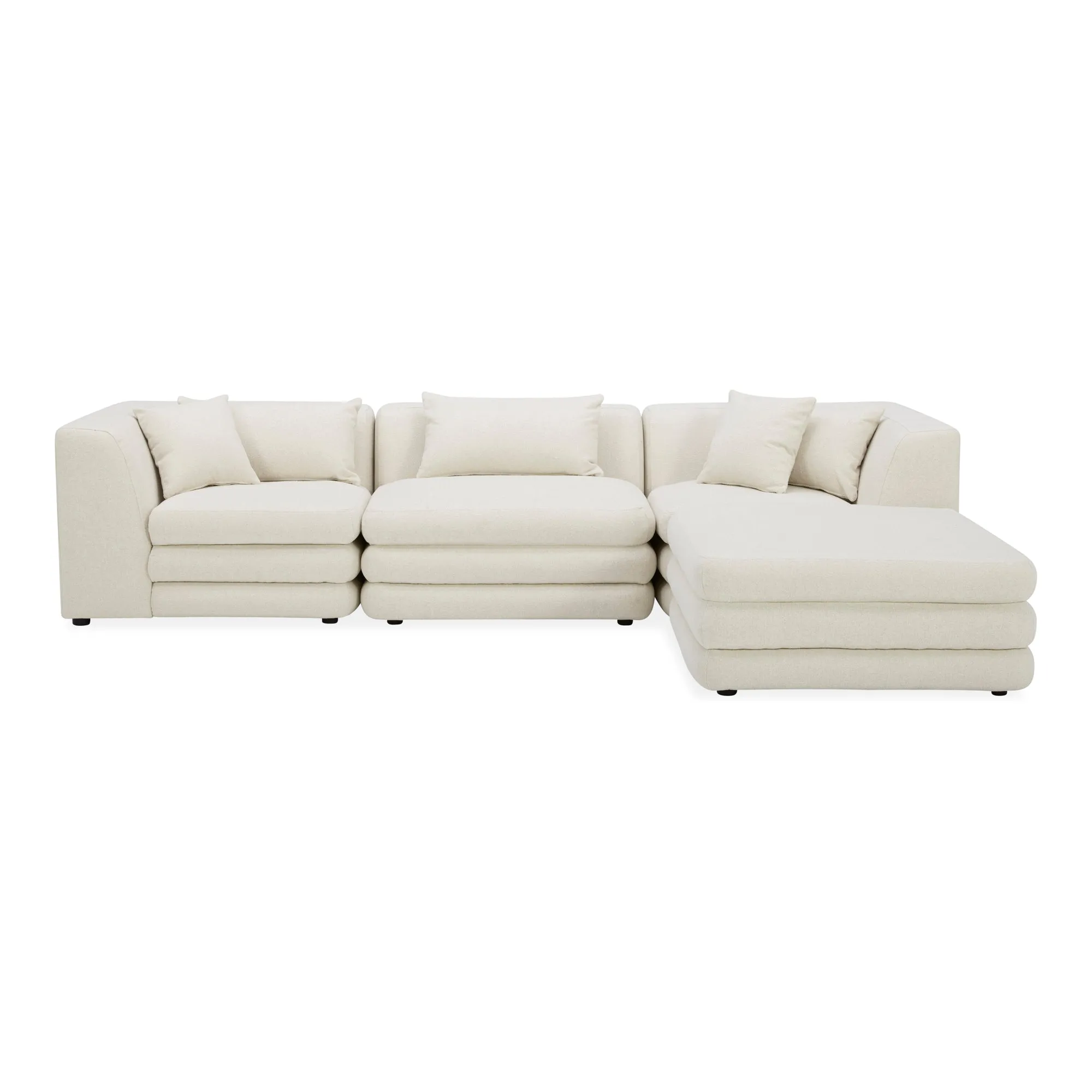 Moe's Home Collection Lowtide Lounge Warm White Modular Sectional
