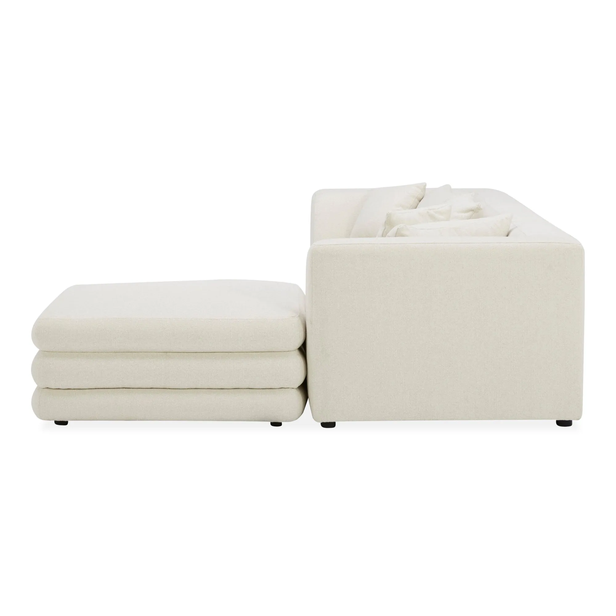 Moe's Home Collection Lowtide Lounge Warm White Modular Sectional