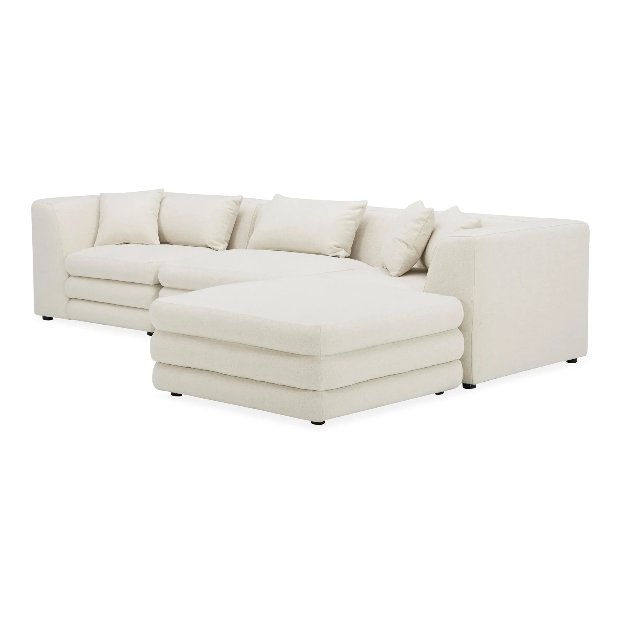 Moe's Home Collection Lowtide Lounge Warm White Modular Sectional