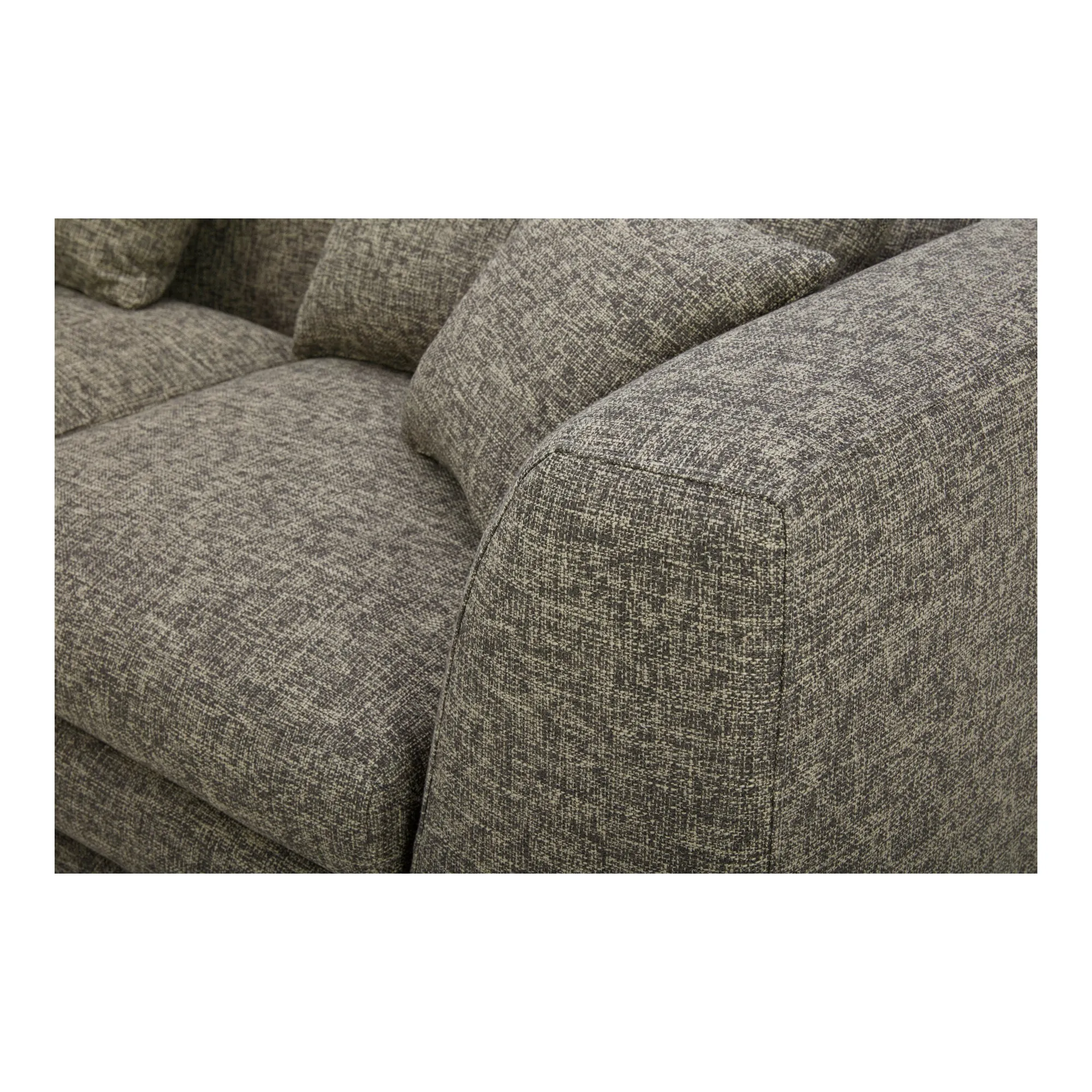 Moe's Home Collection Lowtide Modular Stone Tweed Sofa