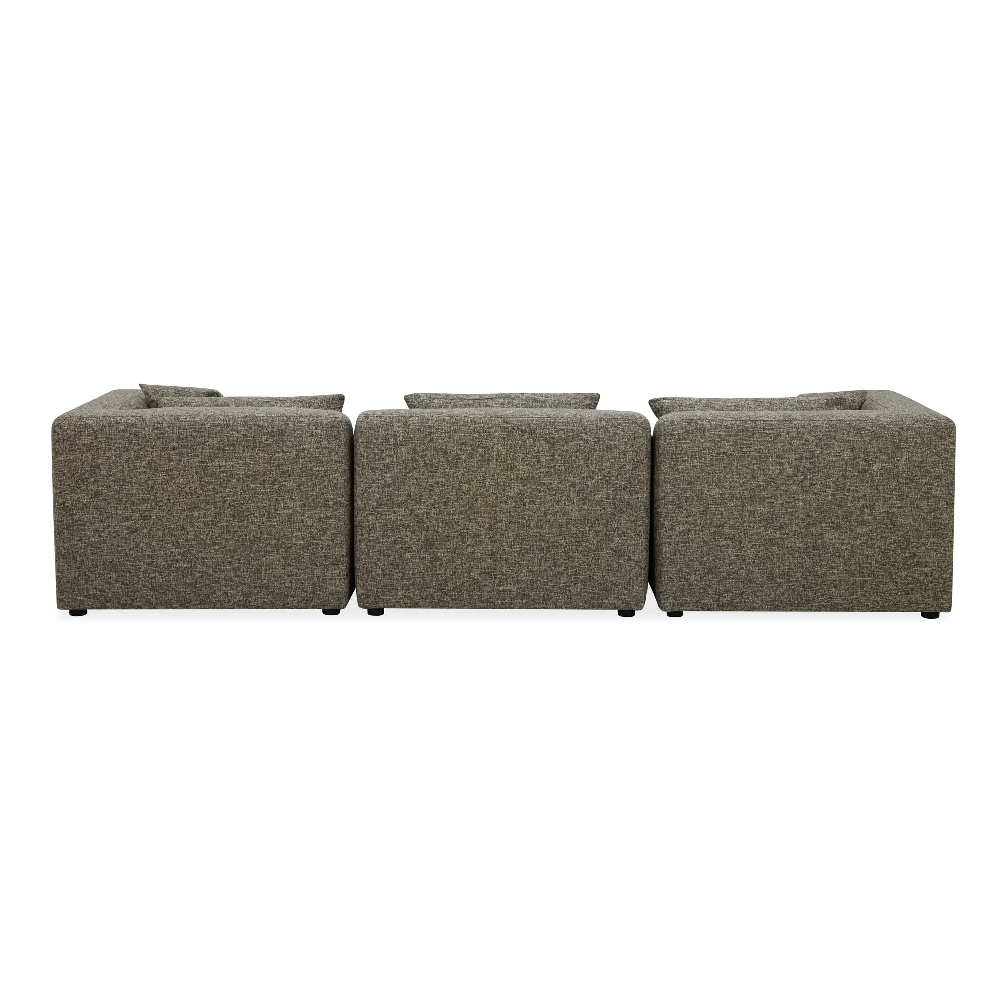 Moe's Home Collection Lowtide Modular Stone Tweed Sofa