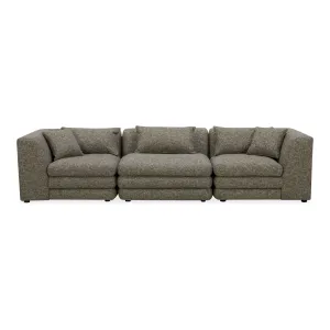 Moe's Home Collection Lowtide Modular Stone Tweed Sofa