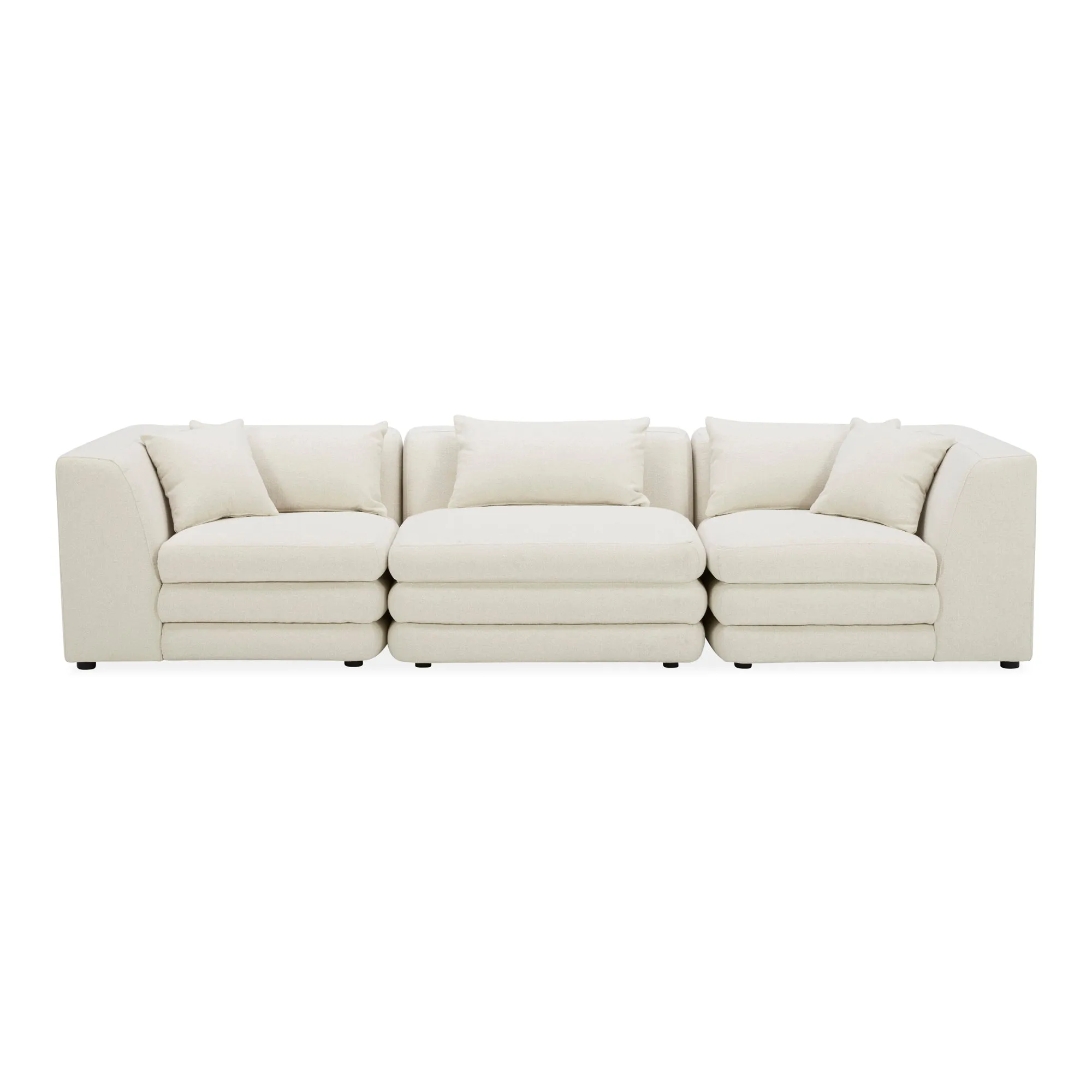 Moe's Home Collection Lowtide Modular Warm White Sofa