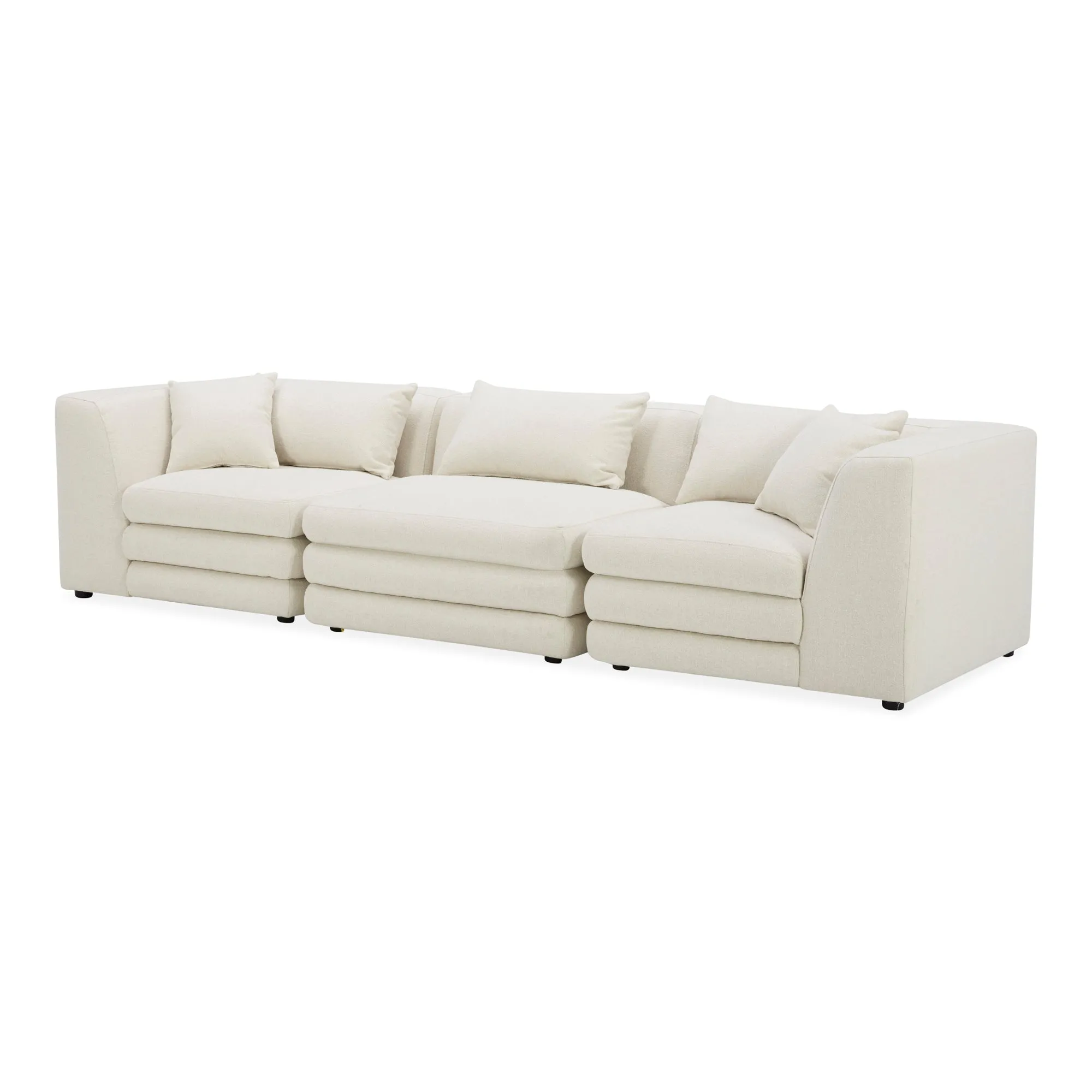 Moe's Home Collection Lowtide Modular Warm White Sofa