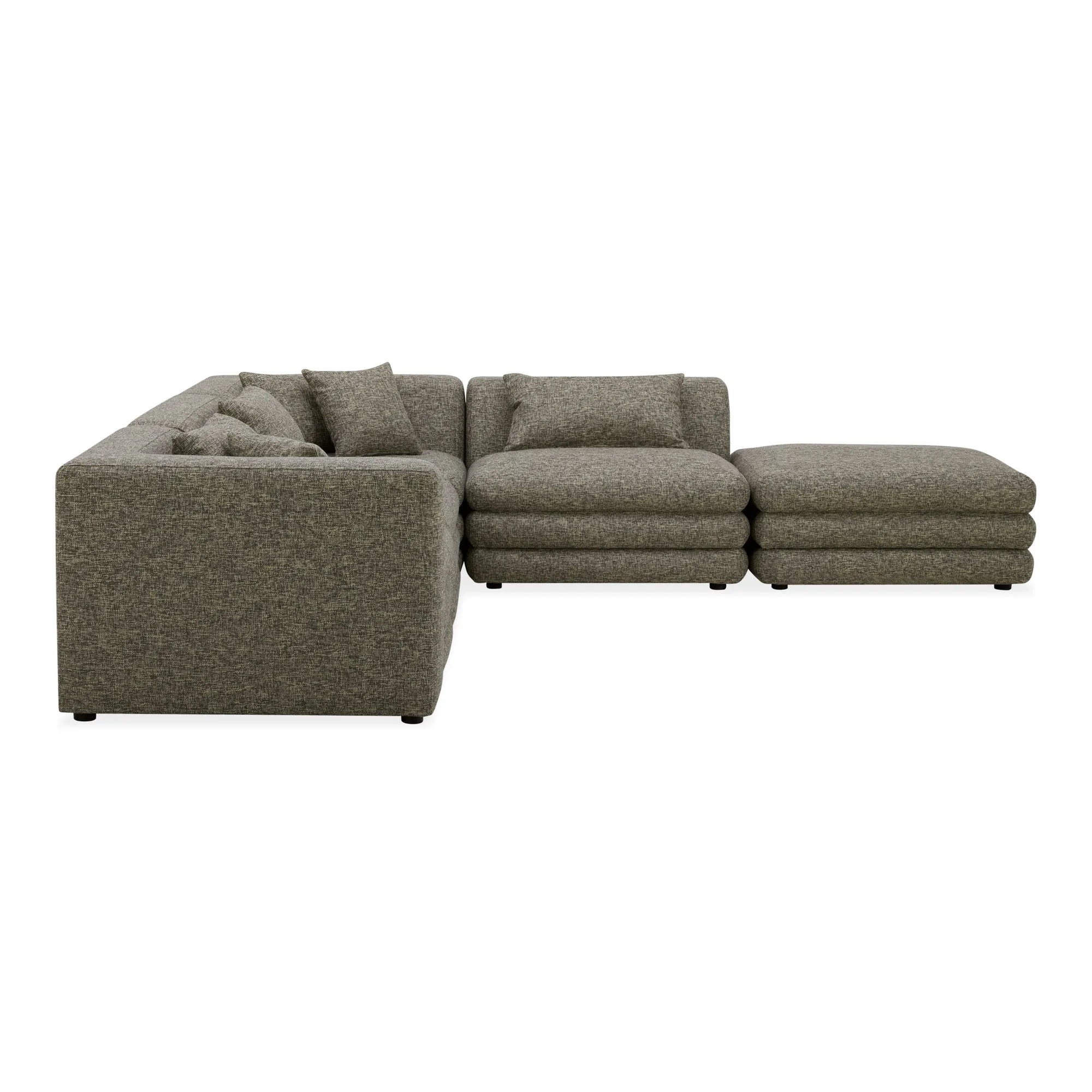 Moe's Home Collection Lowtide Stone Tweed Dream Modular Sectional