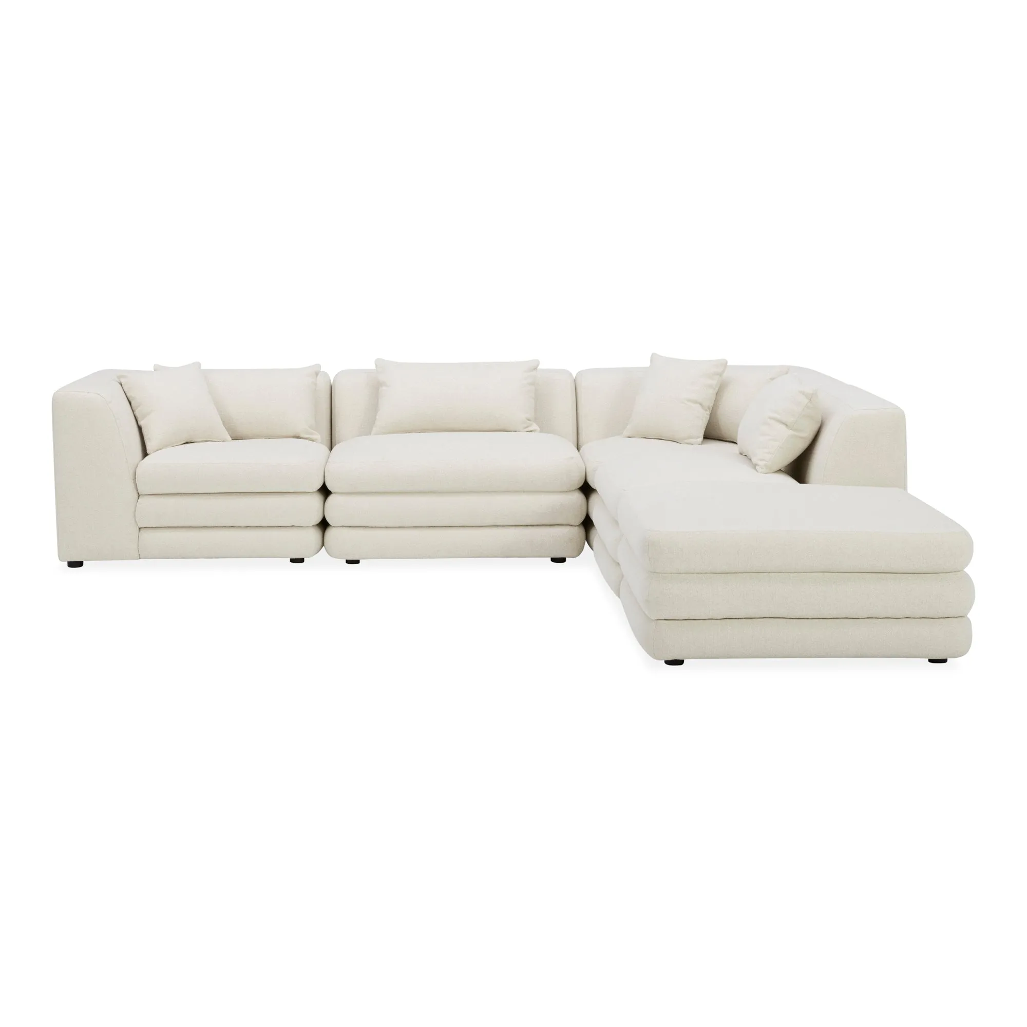 Moe's Home Collection Lowtide Warm White Dream Modular Sectional