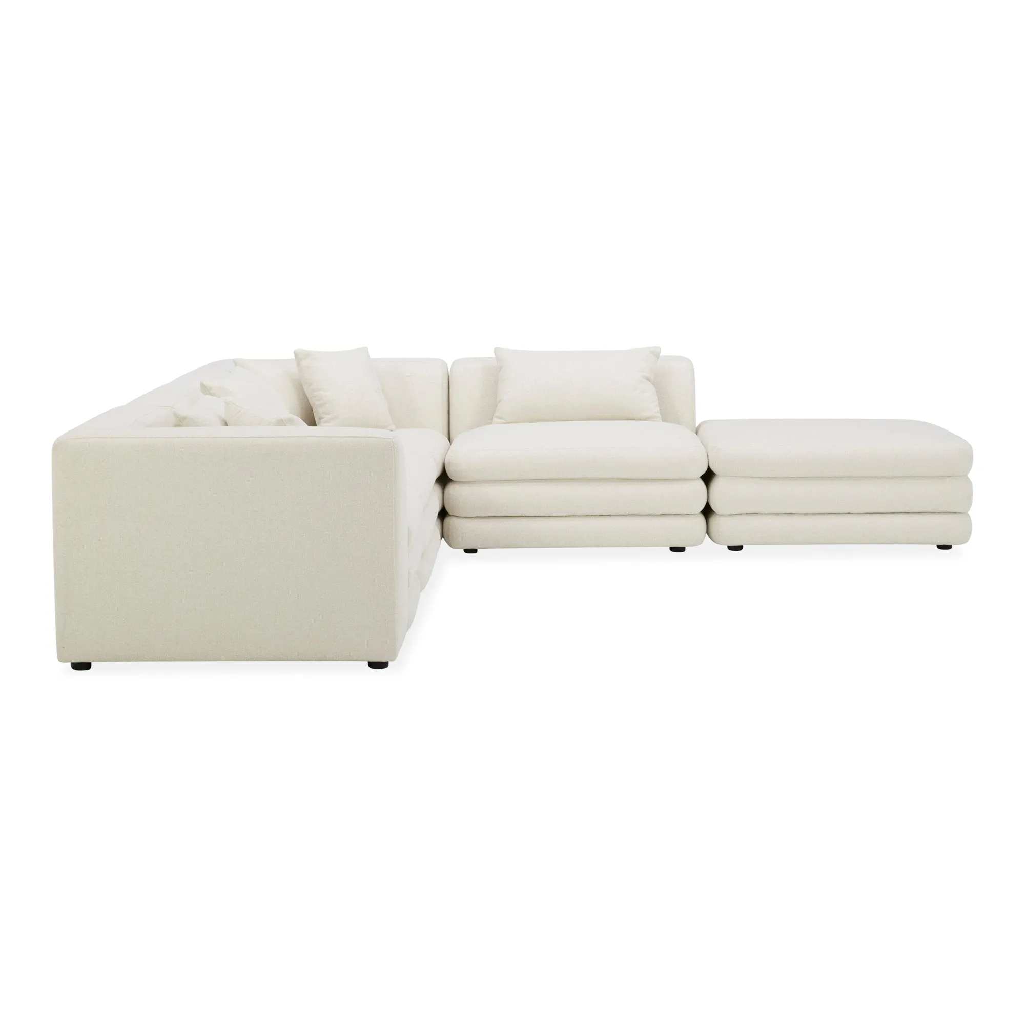 Moe's Home Collection Lowtide Warm White Dream Modular Sectional