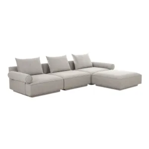 Moe's Home Collection Rosello Light Grey Lounge Modular Sectional