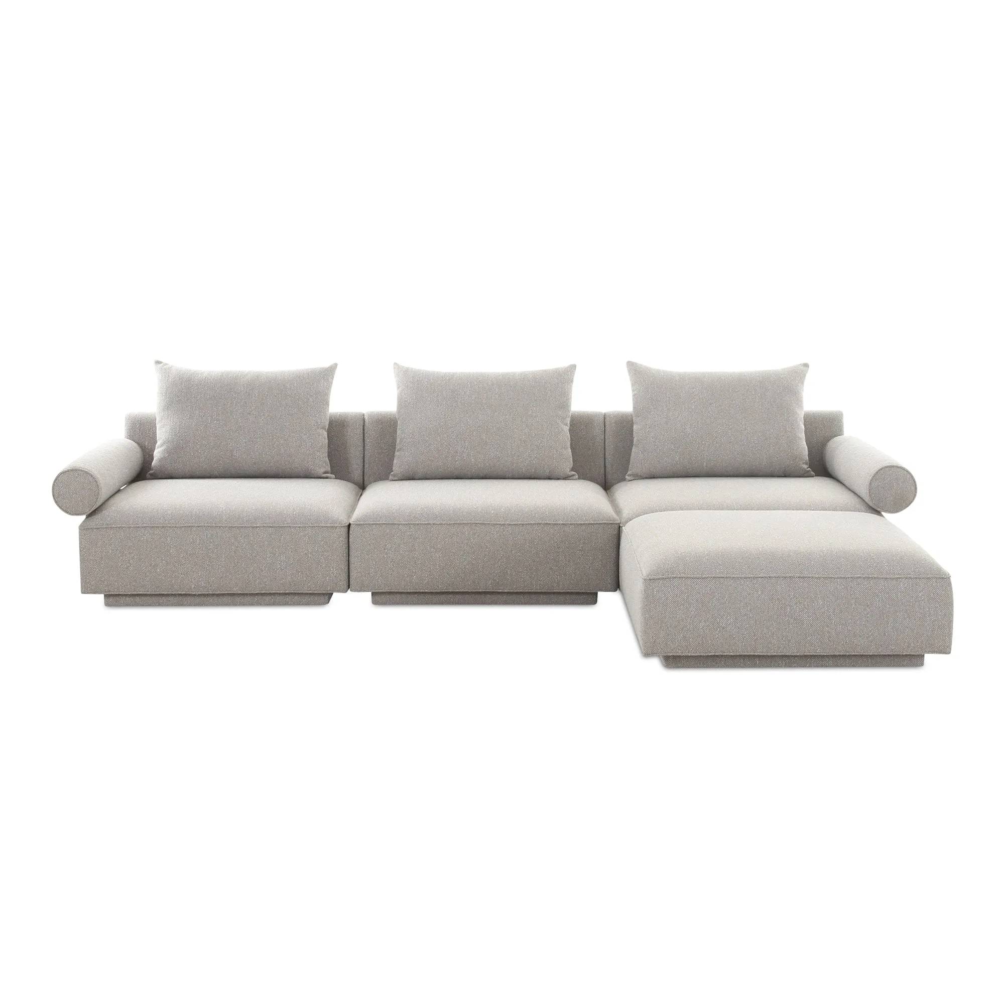 Moe's Home Collection Rosello Light Grey Lounge Modular Sectional