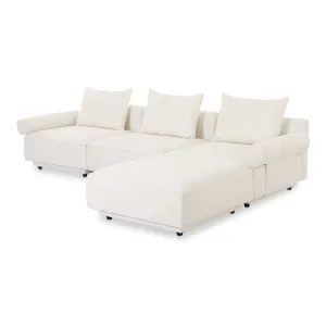 Moe's Home Collection Rosello White Lounge Modular Sectional