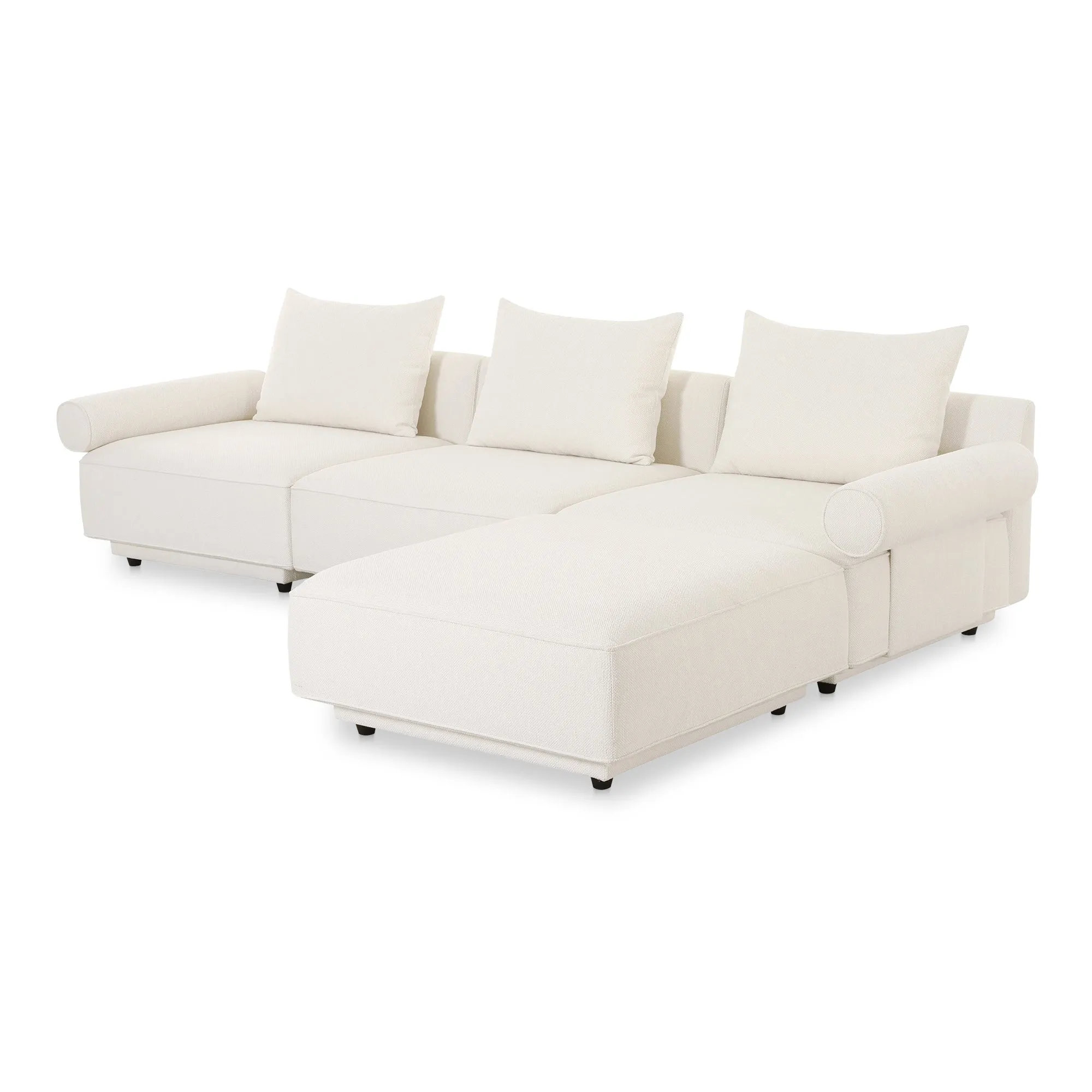 Moe's Home Collection Rosello White Lounge Modular Sectional