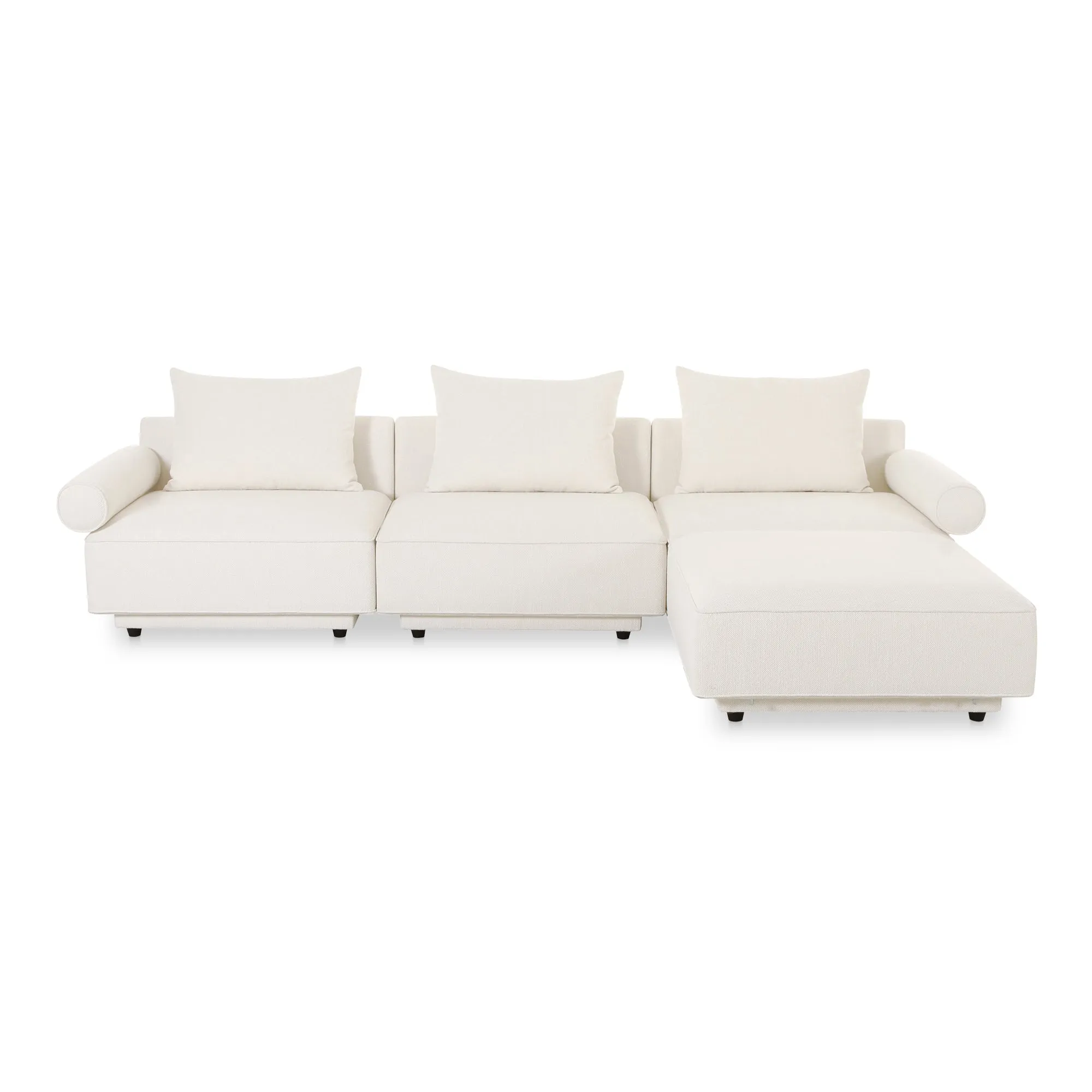 Moe's Home Collection Rosello White Lounge Modular Sectional