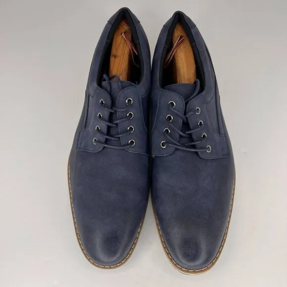 Mofri Mens Controy Navy Blue Pointed Toe NWOB Lace Up Size 12 Oxford Shoes
